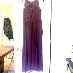 Adrianna Papell dark purple gown